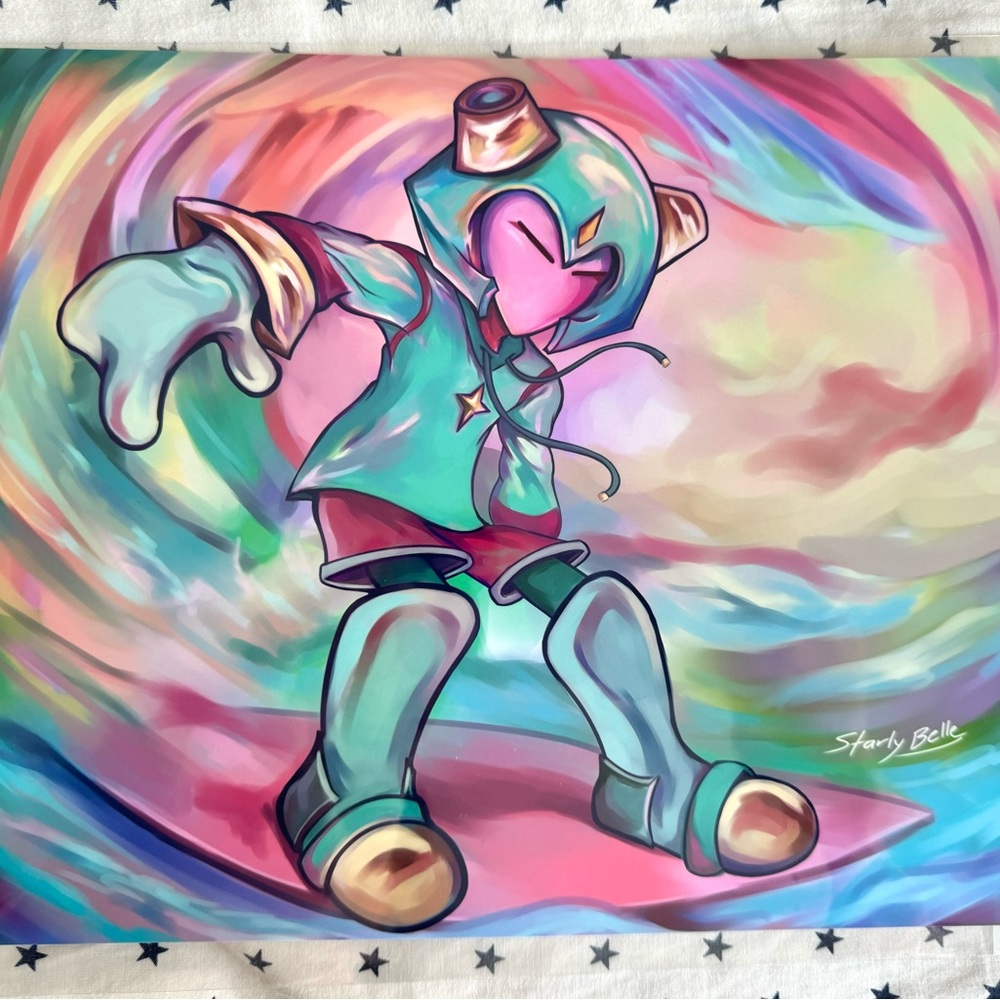 Starly’s Art ✨ Pegore “Extraterrestrial Wave Surfer” 8.5x11 Orig Character Print